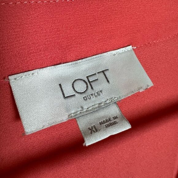 Coral LOFT Outlet Blouse Size XL EUC - Picture 5 of 5